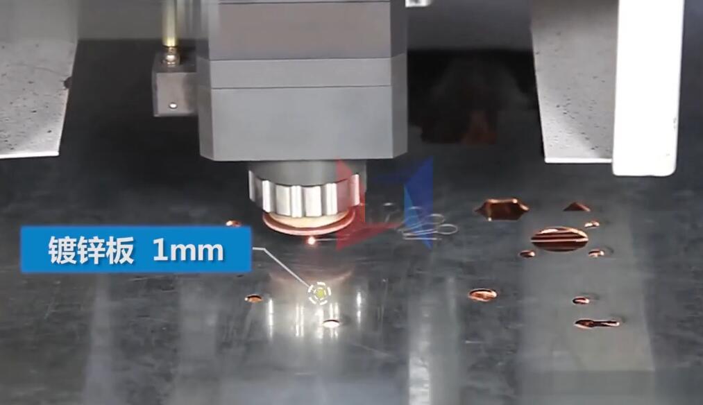 領秀激光LXF1530光纖激光切割機1mm鍍鋅板圖案切割