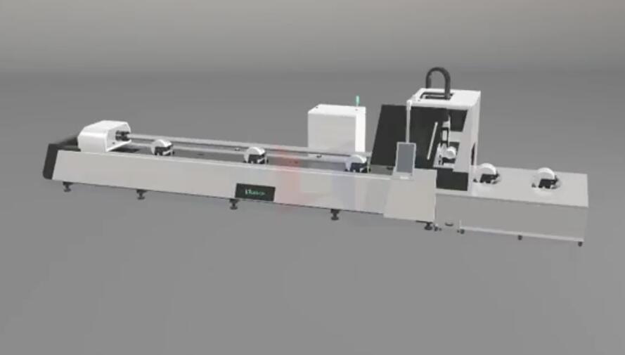 領秀激光光纖切管機演示視頻